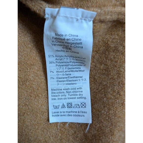 J.CREW Women's Crewneck Pullover Sweater In Extra Soft Yarn Wool Blend Camel 3X - Picture 9 of 11